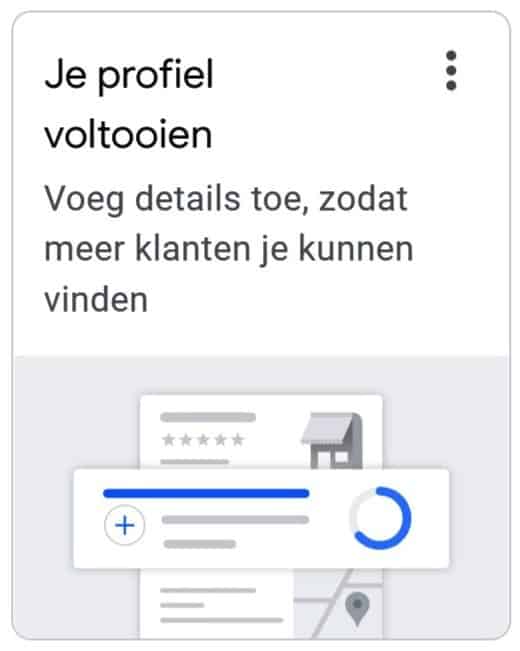 Google Bedrijfsprofiel - Je profiel voltooiien